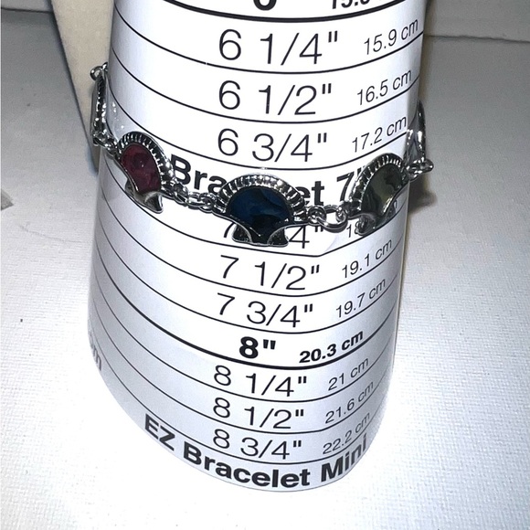 Abalone Shell Link Bracelet Silver Tone Colorful Iridescent Jewelry - Picture 4 of 4